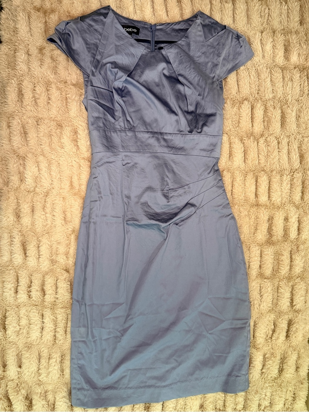 Bebe Gray Ruched Dress